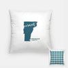Vermont State | Freedom and Unity - Pillow | Square / Teal - State Song