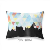 Victoria British Columbia geometric skyline - Pillow | Lumbar / LightSkyBlue - Geometric Skyline