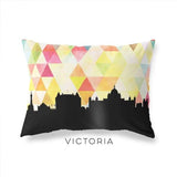 Victoria British Columbia geometric skyline - Pillow | Lumbar / Yellow - Geometric Skyline