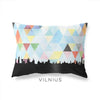 Vilnius Lithuania geometric skyline - Pillow | Lumbar / LightSkyBlue - Geometric Skyline