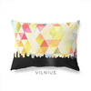 Vilnius Lithuania geometric skyline - Pillow | Lumbar / Yellow - Geometric Skyline