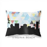 Virginia Beach Virginia geometric skyline - Pillow | Lumbar / LightSkyBlue - Geometric Skyline