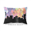 Virginia Beach Virginia geometric skyline - Pillow | Lumbar / RebeccaPurple - Geometric Skyline