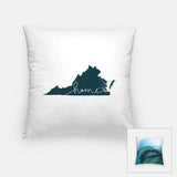 Virginia ’home’ state silhouette - Pillow | Square / DarkSlateGray - Home Silhouette