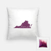 Virginia ’home’ state silhouette - Pillow | Square / Purple - Home Silhouette