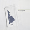 Virginia ’home’ state silhouette - Tea Towel / Navy - Home Silhouette