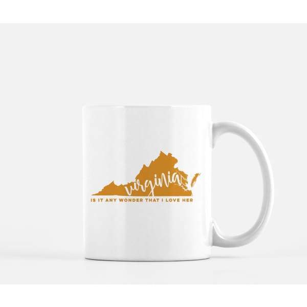 Virginia State Song | Is It Any Wonder That I Love Her - Mug | 11 oz / Gold - State Song