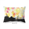 Waco Texas geometric skyline - Pillow | Lumbar / Yellow - Geometric Skyline