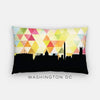 Washington DC geometric skyline - Pillow | Lumbar / Yellow - Geometric Skyline