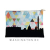 Washington DC geometric skyline - Pouch | Small / LightSkyBlue - Geometric Skyline