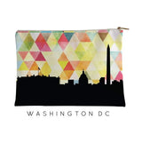 Washington DC geometric skyline - Pouch | Small / Yellow - Geometric Skyline