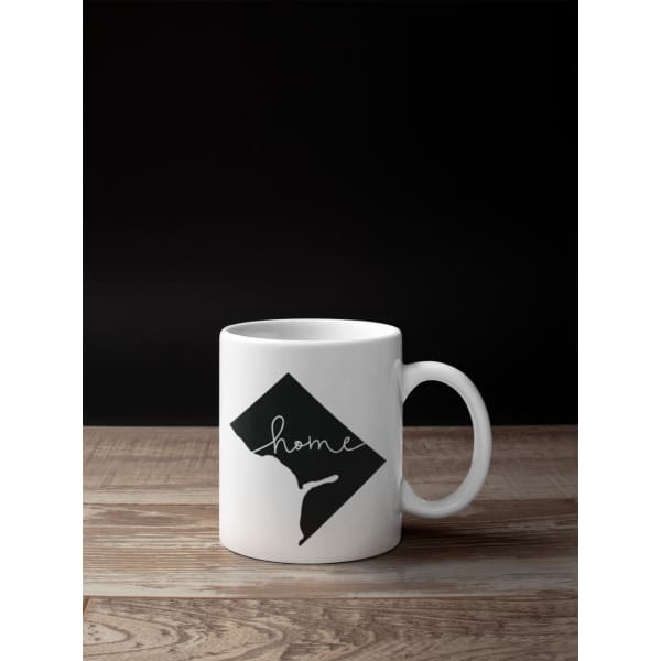 Washington DC ’home’ state silhouette - Mug | 11 oz / Black - Home Silhouette