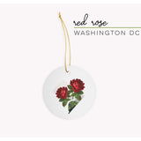 Washington DC Red Rose | State Flower Series - Ornament - State Flower