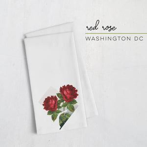 Washington DC Red Rose | State Flower Series - Tea Towel - State Flower