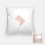 Washington DC State Silhouette - Pillow | Square / MistyRose - State Song
