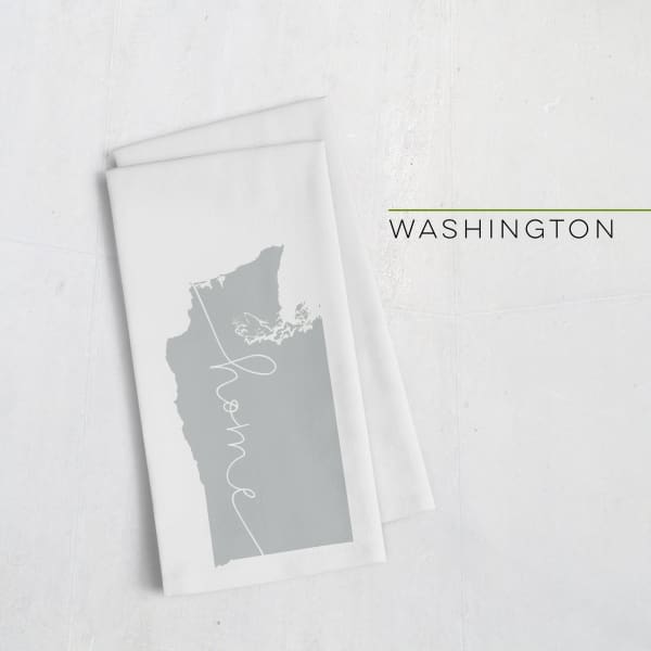 Washington ’home’ state silhouette - Tea Towel / Gray - Home Silhouette
