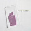 Washington ’home’ state silhouette - Tea Towel / Purple - Home Silhouette
