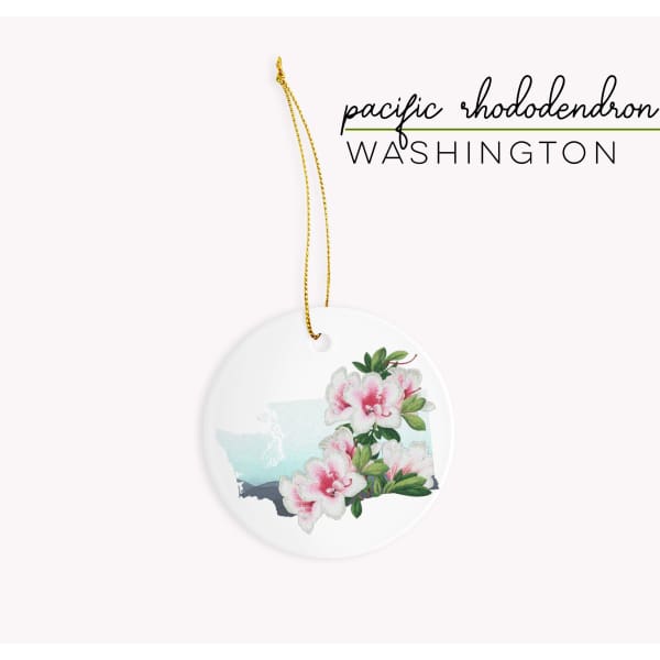 Washington Pacific Rhododendron | State Flower Series - Ornament - State Flower