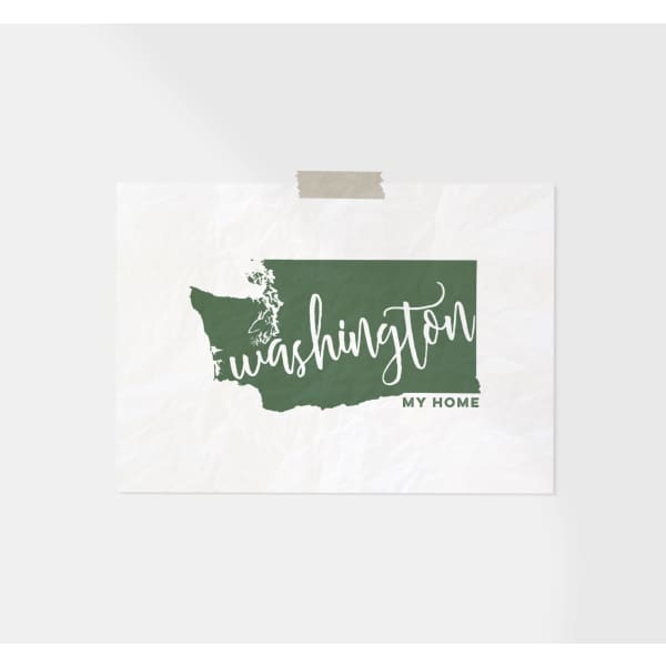 Washington State Song | My Home - 5x7 Unframed Print / OliveDrab - State Song