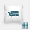Washington State Song | My Home - Pillow | Square / Teal - State Song