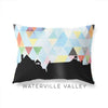 Waterville Valley New Hampshire geometric skyline - Pillow | Lumbar / LightSkyBlue - Geometric Skyline