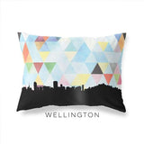 Wellington New Zealand geometric skyline - Pillow | Lumbar / LightSkyBlue - Geometric Skyline