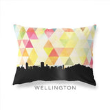 Wellington New Zealand geometric skyline - Pillow | Lumbar / Yellow - Geometric Skyline