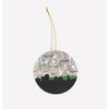 West Hartford Connecticut city skyline with vintage West Hartford map - Ornament - City Map Skyline