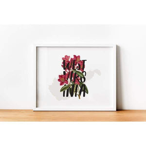 West Virginia state flower | Rhododendron - 5x7 Unframed Print - State Flower