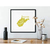 West Virginia State Song | Mountaineers Always Free - 5x7 Unframed Print / Khaki - State Song