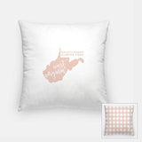 West Virginia State Song | Mountaineers Always Free - Pillow | Square / MistyRose - State Song
