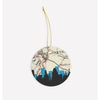 Westminster Maryland city skyline with vintage Westminster map - Ornament - City Map Skyline