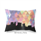 Wheeling West Virginia geometric skyline - Pillow | Lumbar / RebeccaPurple - Geometric Skyline