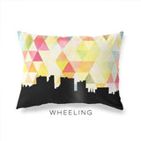 Wheeling West Virginia geometric skyline - Pillow | Lumbar / Yellow - Geometric Skyline