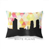 White Plains New York geometric skyline - Pillow | Lumbar / Yellow - Geometric Skyline
