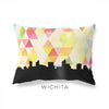 Wichita Kansas geometric skyline - Pillow | Lumbar / Yellow - Geometric Skyline