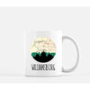 Williamsburg Virginia city skyline with vintage Williamsburg map - Mug | 11 oz - City Map Skyline