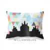 Williamsburg Virginia geometric skyline - Pillow | Lumbar / LightSkyBlue - Geometric Skyline