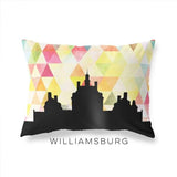Williamsburg Virginia geometric skyline - Pillow | Lumbar / Yellow - Geometric Skyline