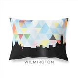 Wilmington North Carolina geometric skyline - Pillow | Lumbar / LightSkyBlue - Geometric Skyline