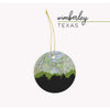 Wimberley Texas city skyline with vintage Wimberley map - Ornament - City Map Skyline