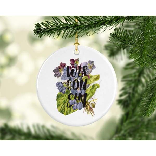 Wisconsin state flower | Violet - Ornament - State Flower