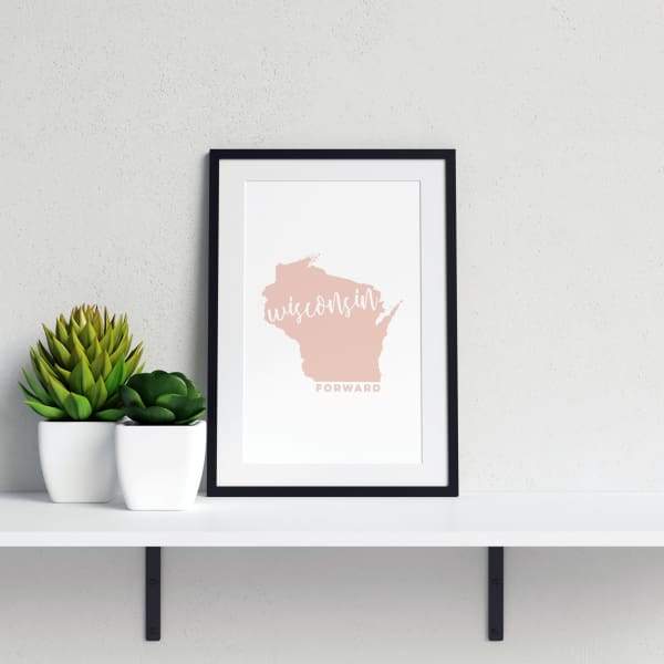 Wisconsin State Song | Forward - 5x7 Unframed Print / MistyRose - State Song