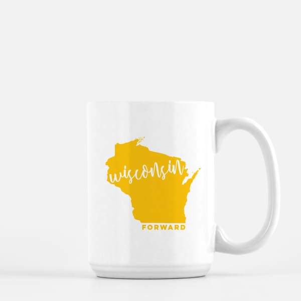 Wisconsin State Song | Forward - Mug | 15 oz / Gold - State Song