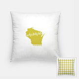 Wisconsin State Song | Forward - Pillow | Square / Khaki - State Song