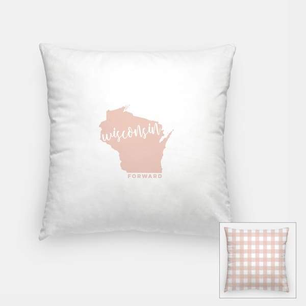 Wisconsin State Song | Forward - Pillow | Square / MistyRose - State Song