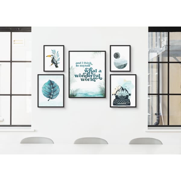 Wonderful World gallery wall set - Gallery Walls
