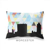 Worcester Massachusetts geometric skyline - Pillow | Lumbar / LightSkyBlue - Geometric Skyline