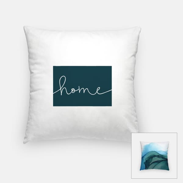 Wyoming ’home’ state silhouette - Pillow | Square / DarkSlateGray - Home Silhouette