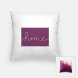Wyoming ’home’ state silhouette - Pillow | Square / Purple - Home Silhouette